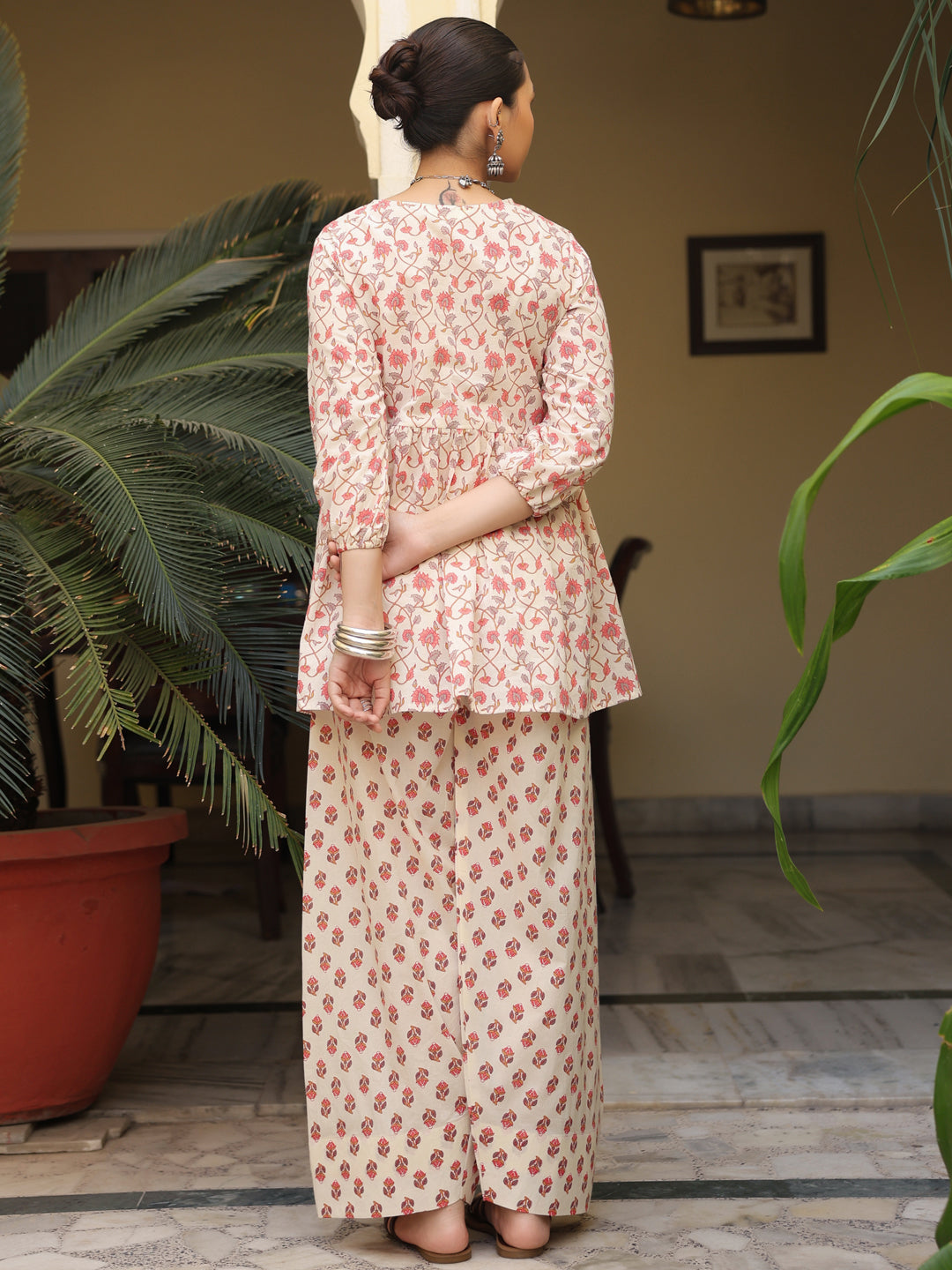 Women's Printed Cotton Farshi Kurta Set