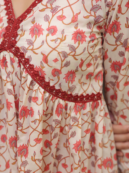 Women's Printed Cotton Farshi Kurta Set