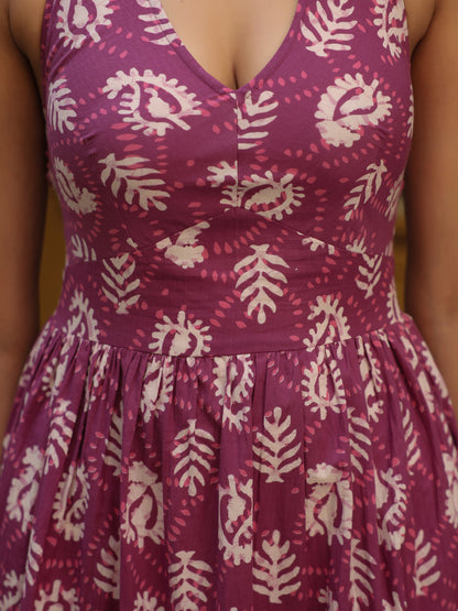 Women's Printed Halter Neck Dress