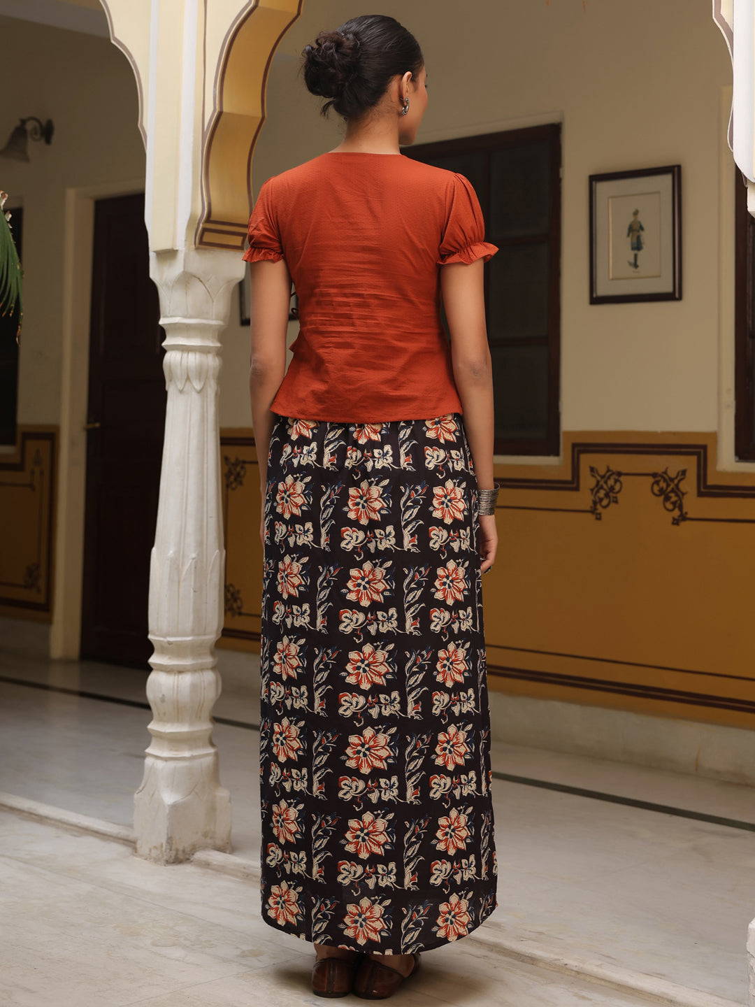 Women's Printed Cotton Skirt Set