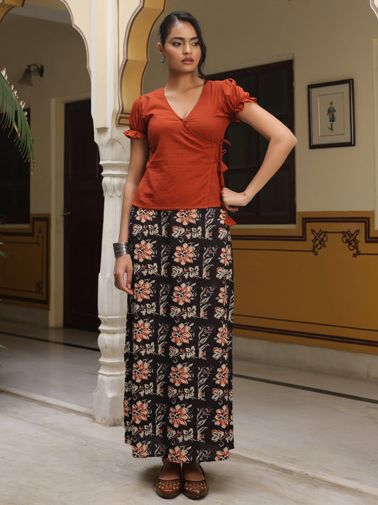 Women's Printed Cotton Skirt Set