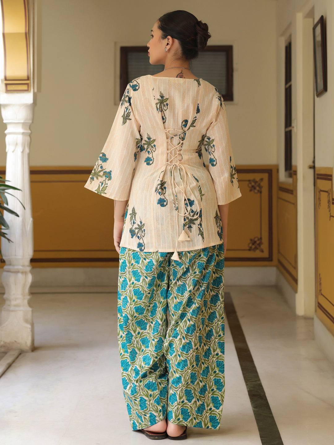 Women's Printed Cotton Farshi Kurta Set