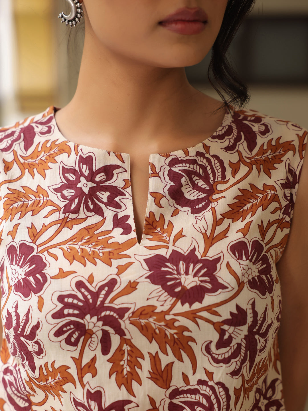 Women's Printed Cotton Kurta With Salwar