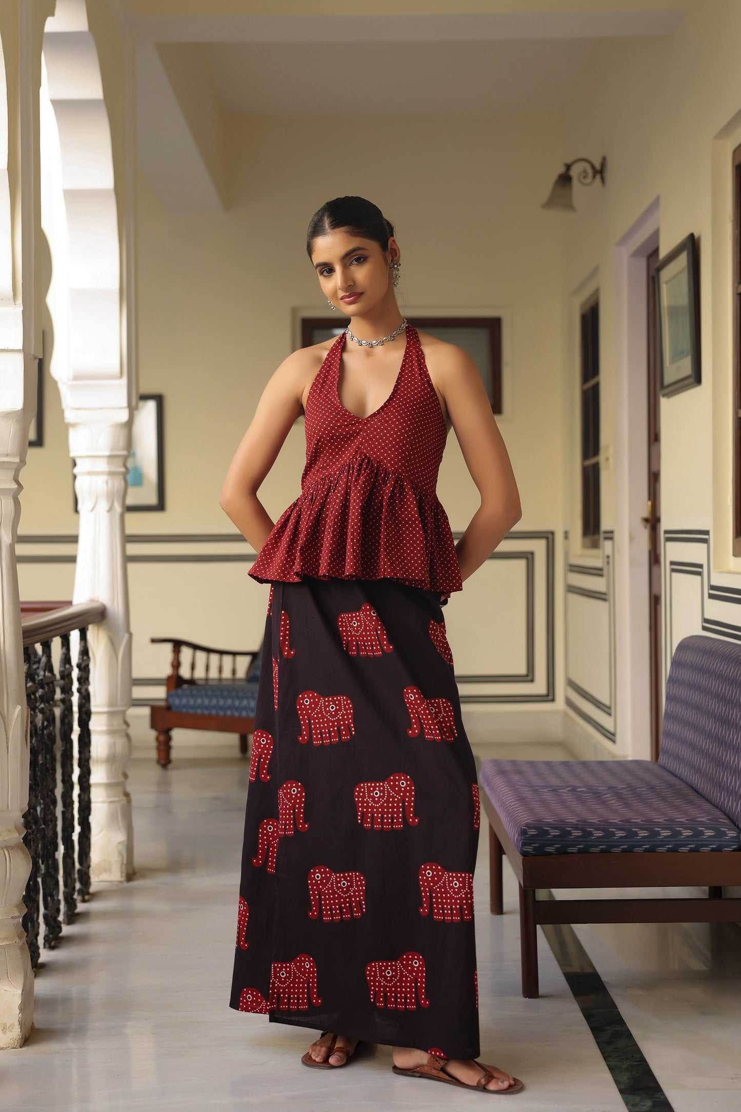Women's Printed Skirt Set