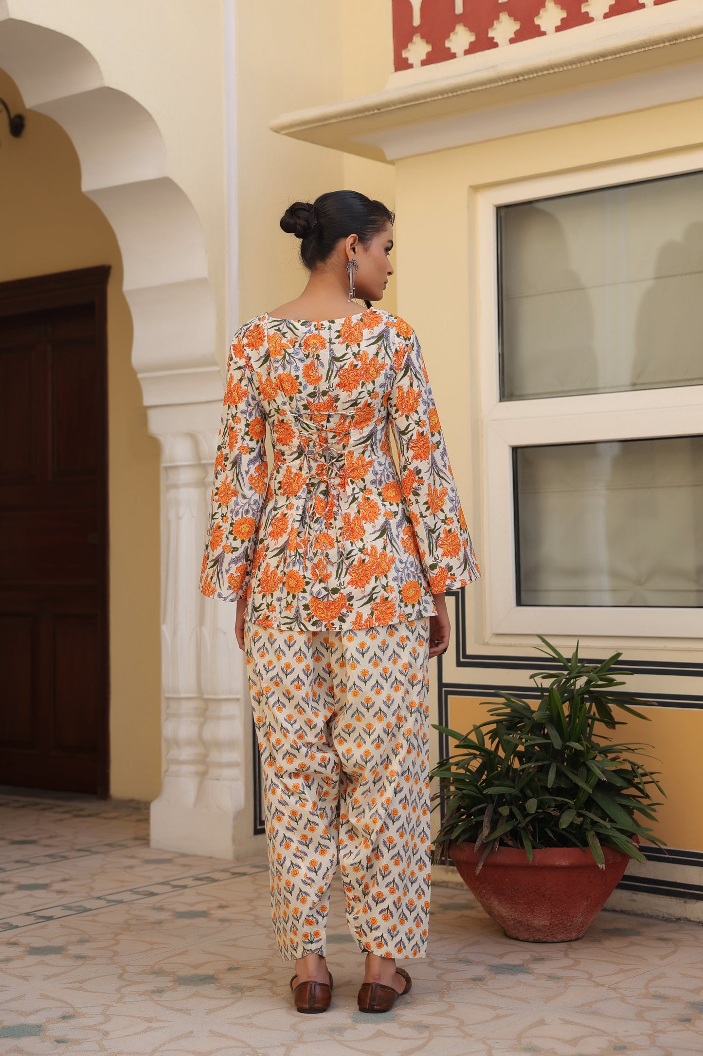Women's Printed Cotton Kurta With Salwar