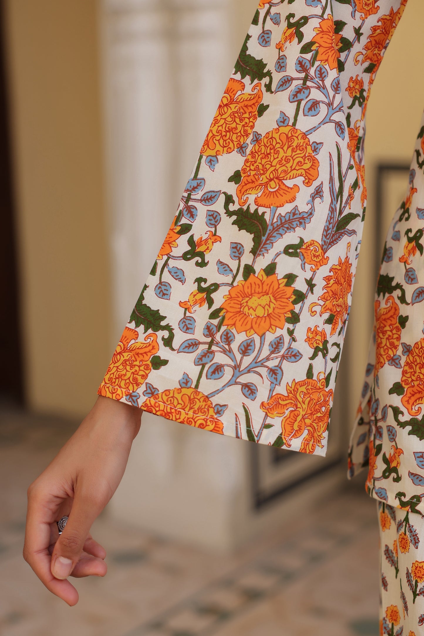 Women's Printed Cotton Kurta With Salwar