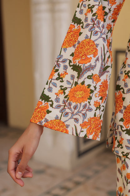 Women's Printed Cotton Kurta With Salwar