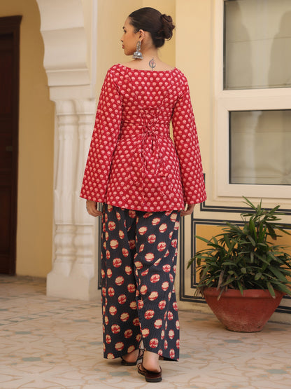 Women's Printed Cotton Farshi Kurta Set