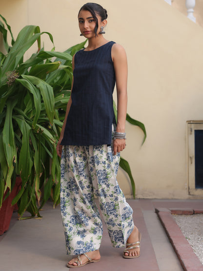 Women's Printed Kurta with Farshi Salwar