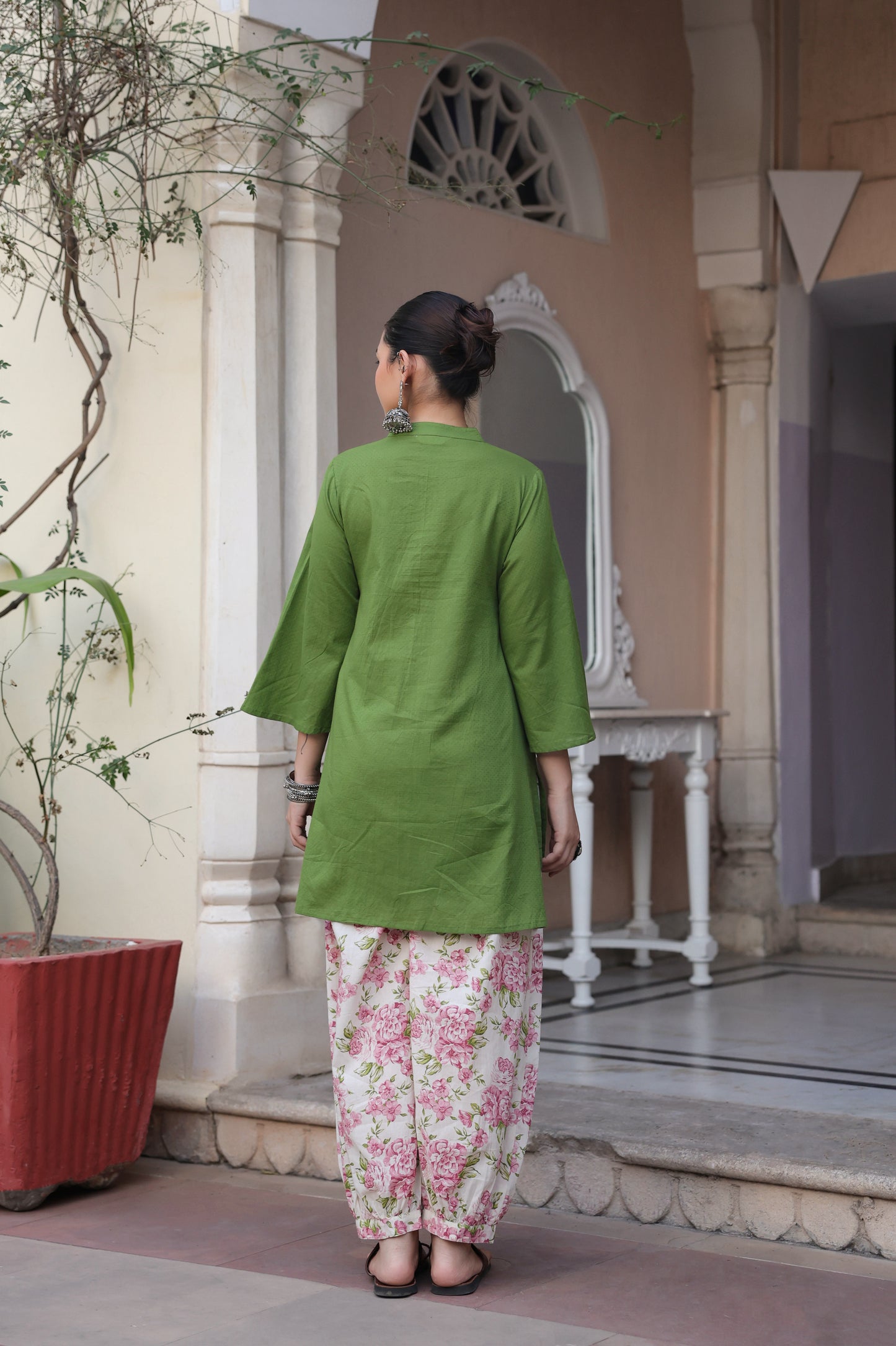 Women's Cotton Printed Kurta and Dhoti