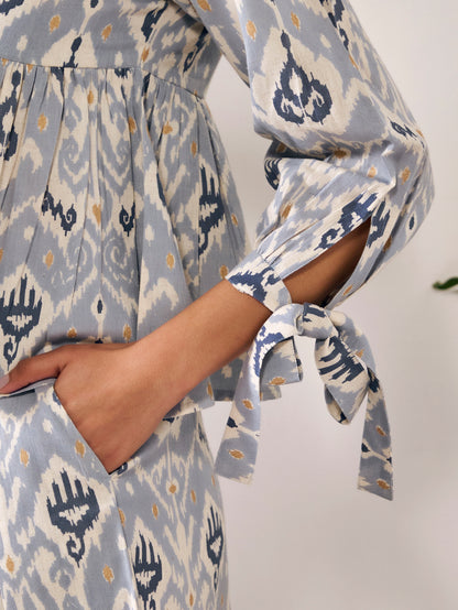 Women's Ikat Print Shorts Co ord Set