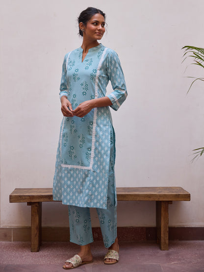 Women's Cotton Straight Kurta Set