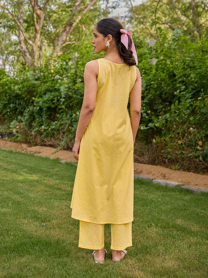 Women's Cotton Embroidered Kurta Set