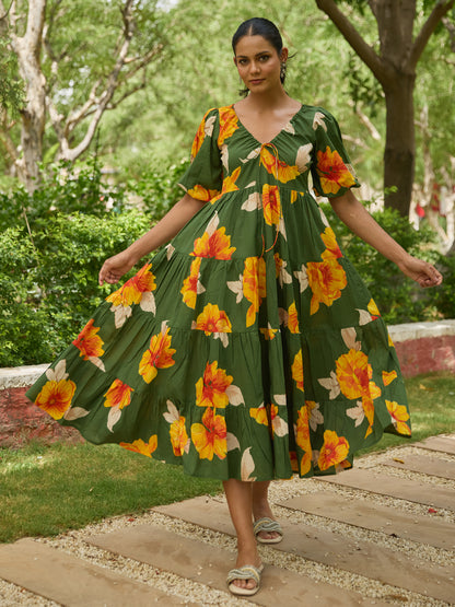 Women's Printed Tier Dress