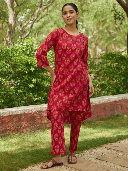 Women's Designer Printed Cotton Suit Set