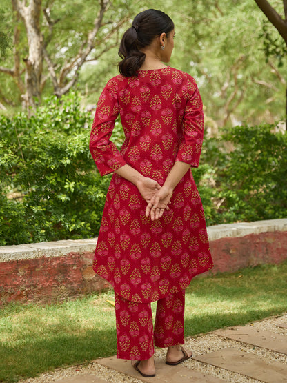 Women's Designer Printed Cotton Suit Set