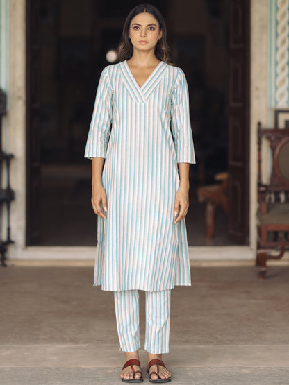 Women's Cotton Straight Kurta with Pants