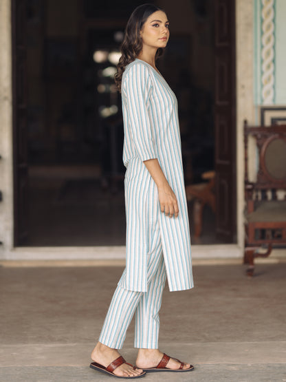 Women's Cotton Straight Kurta with Pants