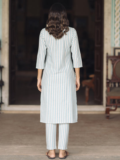 Women's Cotton Straight Kurta with Pants