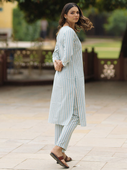 Women's Cotton Straight Kurta with Pants