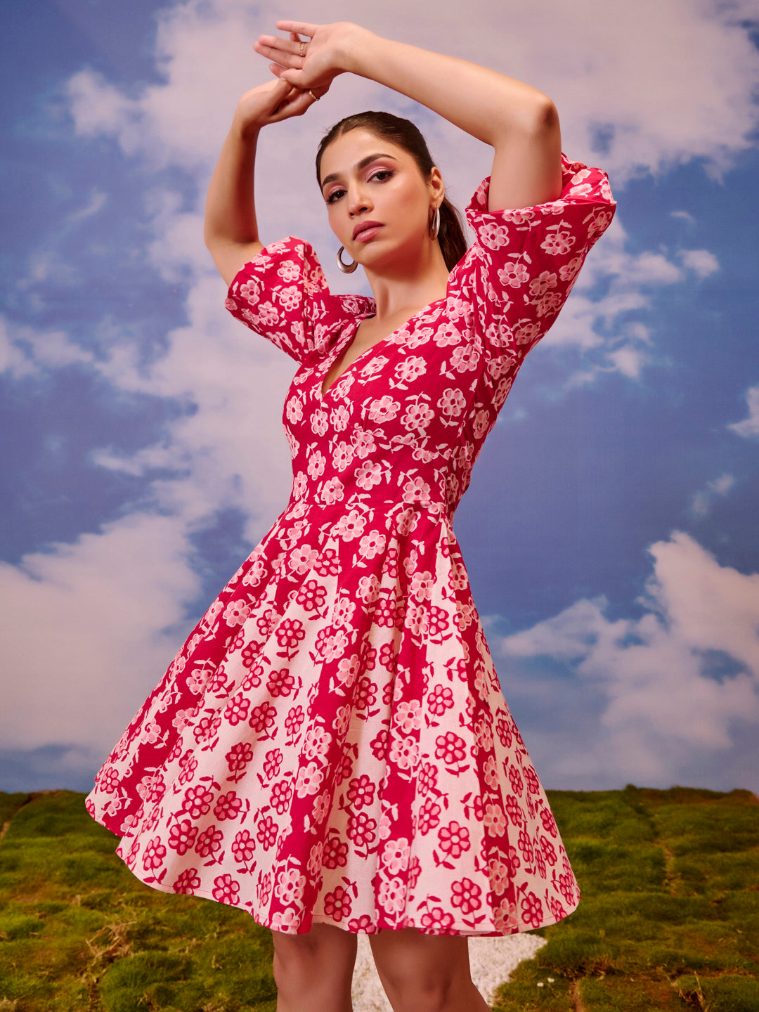 Buy Women's Cotton Fit and flare dress Online in India | Anayna Buy Women's Cotton Fit and flare dress Online in India | Anayna