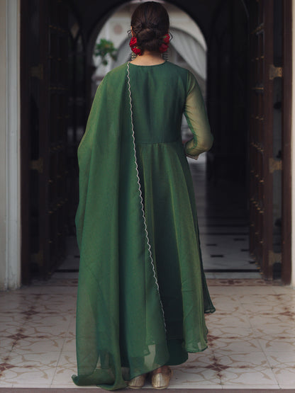 Women's Embroidered Anarkali Kurta Set with Dupatta