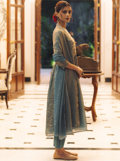 Women's Embroidered Kurta Set with Dupatta