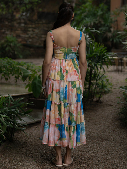 Women's Georgette Printed Tier Dress