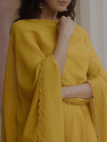 Women's Peplum Sharara Set with Dupatta