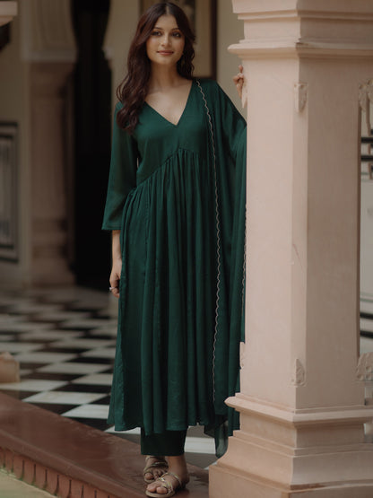 Women's High Slit Kurta Set with Dupatta