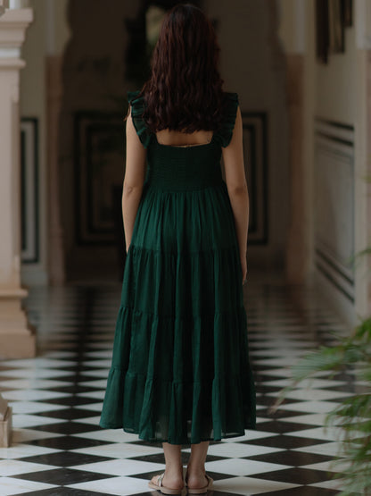 Women's Solid Fit and Flare Dress