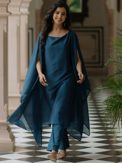 Women's Cape Kurta Set
