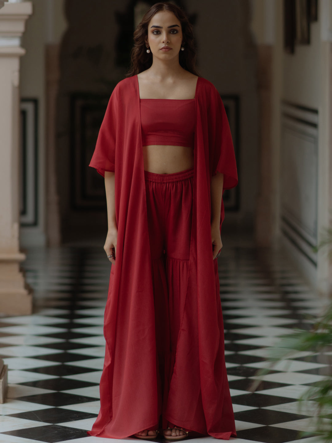 Women's Sharara Cape Set