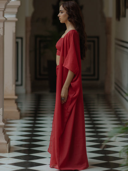 Women's Sharara Cape Set