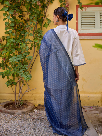 Women's Cotton Printed Kurta Set with Dupatta