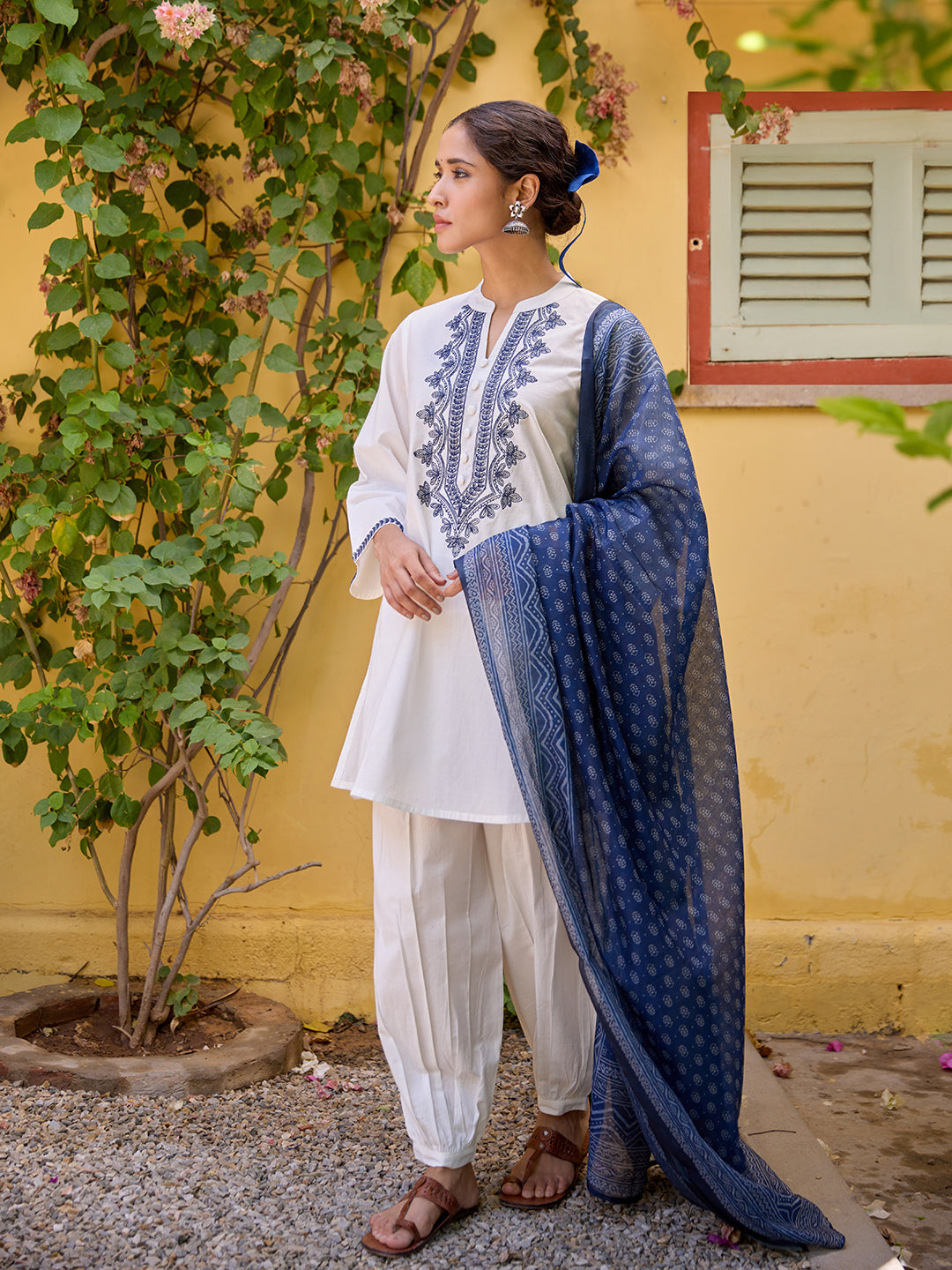 Women's Cotton Printed Kurta Set with Dupatta