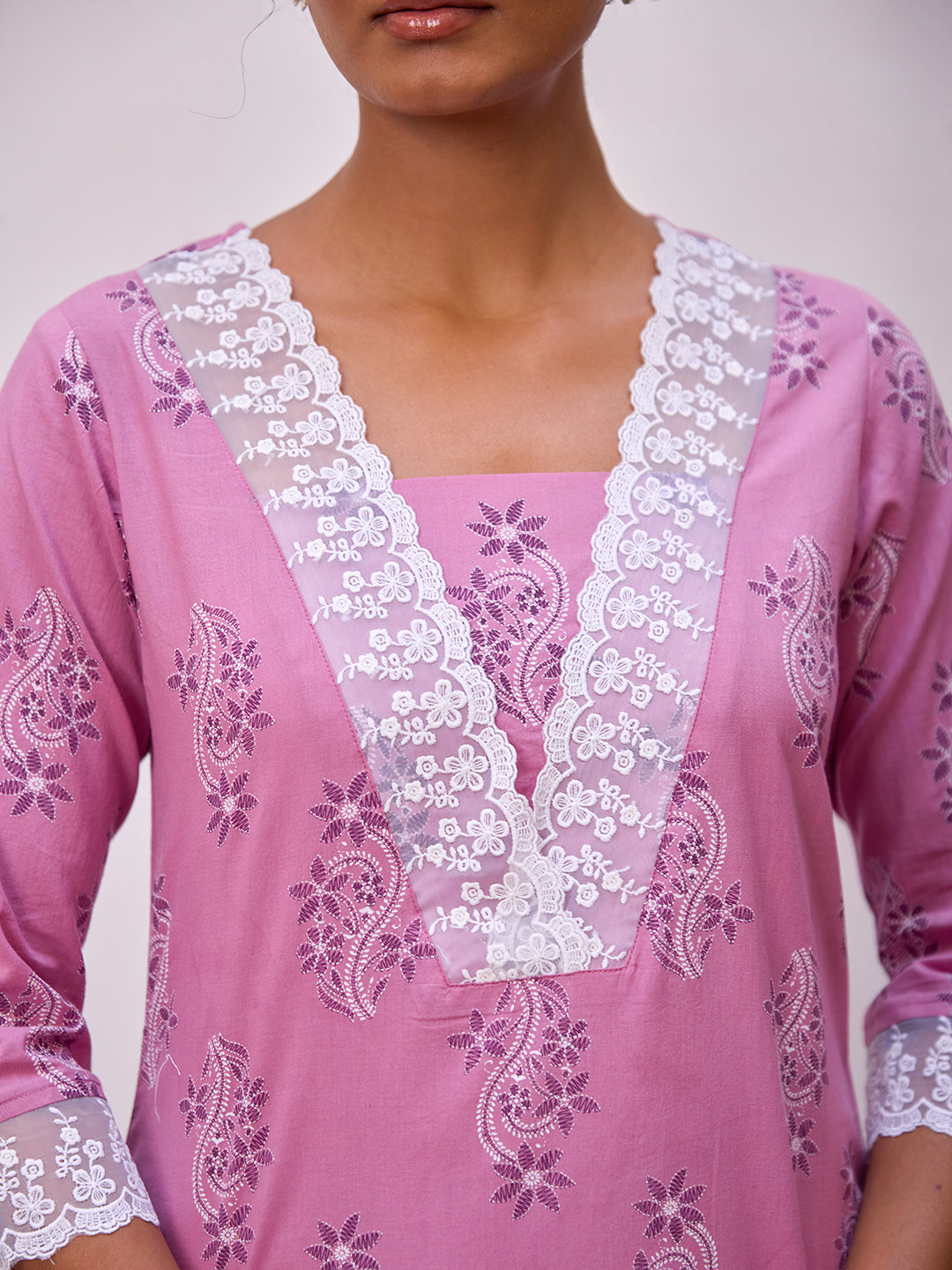 Women's  Cotton Straight Kurta Set