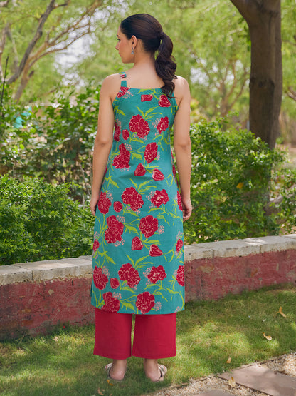 Women's Cotton Straight Kurta Set