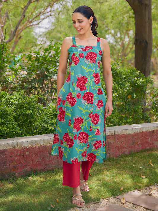 Women's Cotton Straight Kurta Set