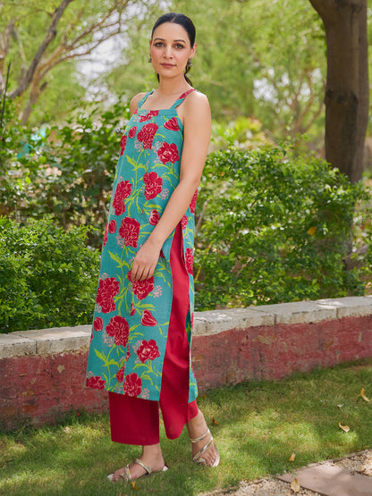 Women's Cotton Straight Kurta Set
