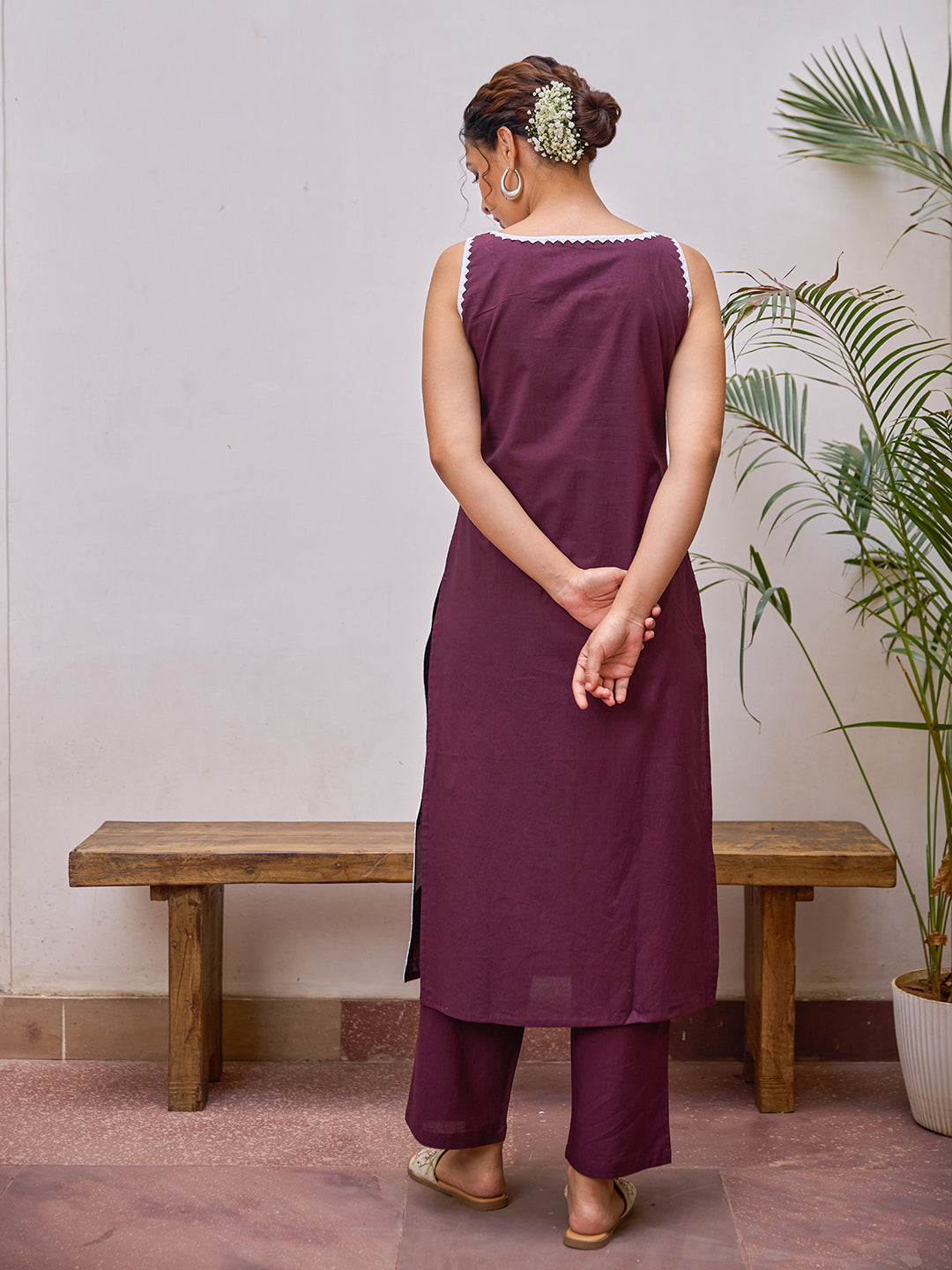 Women's Cotton Embroidered Kurta Set