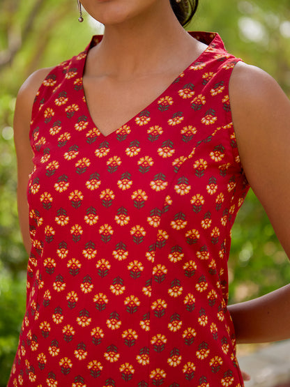 Women's Printed Cotton Suit Set