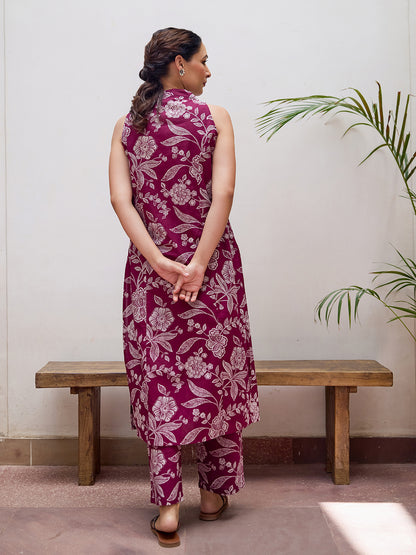 Women's Printed Cotton Suit Set