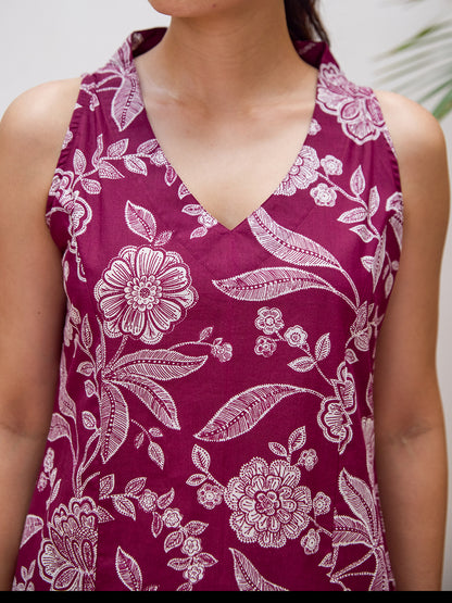 Women's Printed Cotton Suit Set