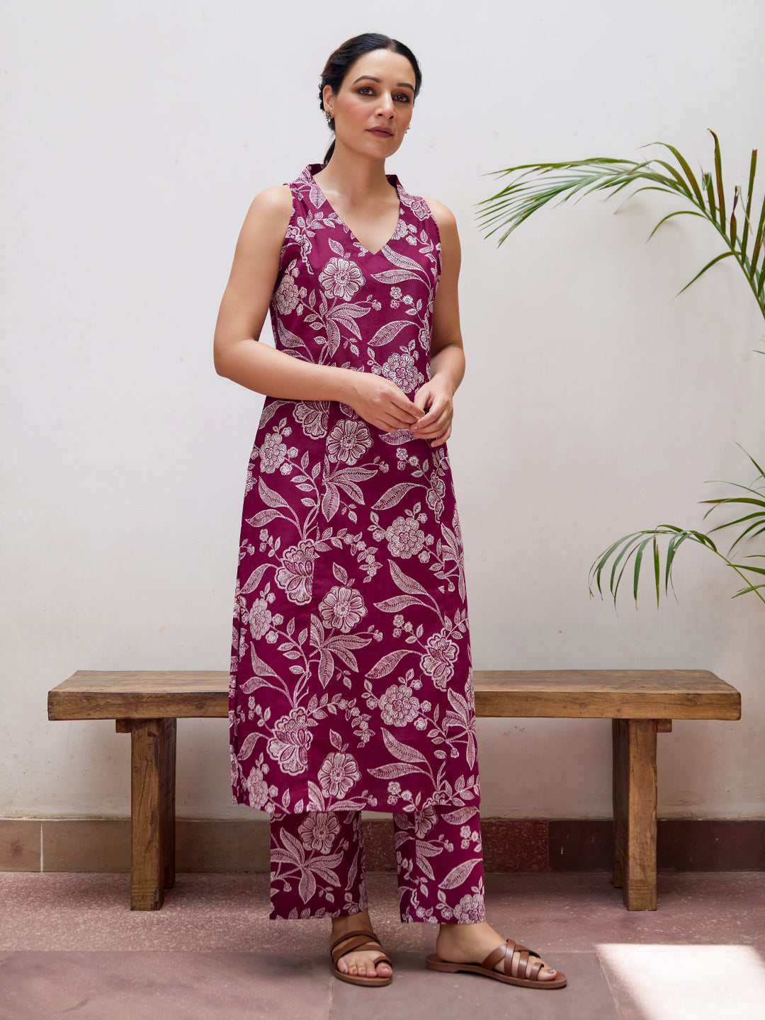 Women's Printed Cotton Suit Set
