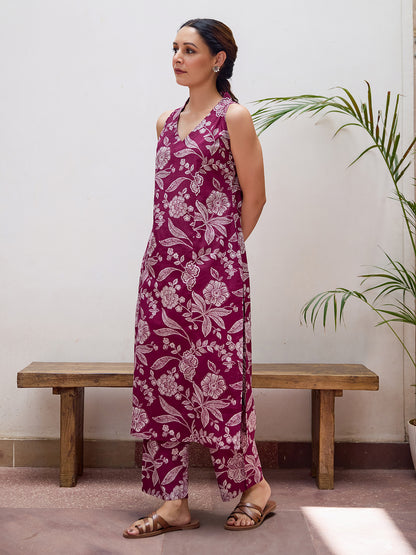 Women's Printed Cotton Suit Set