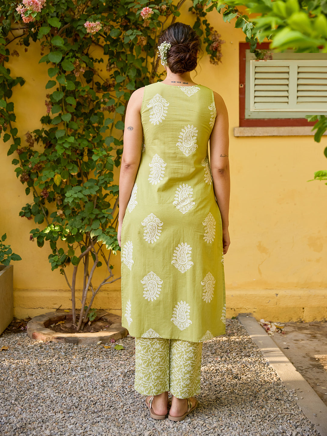 Women's  Cotton Angrakha  Kurta Set