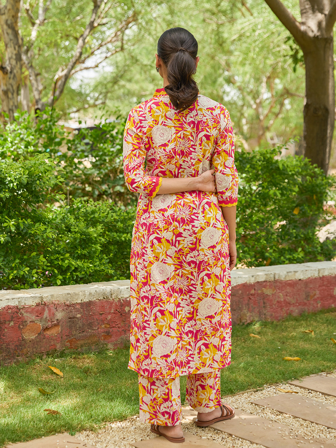 Women's Printed Cotton Kurta Set