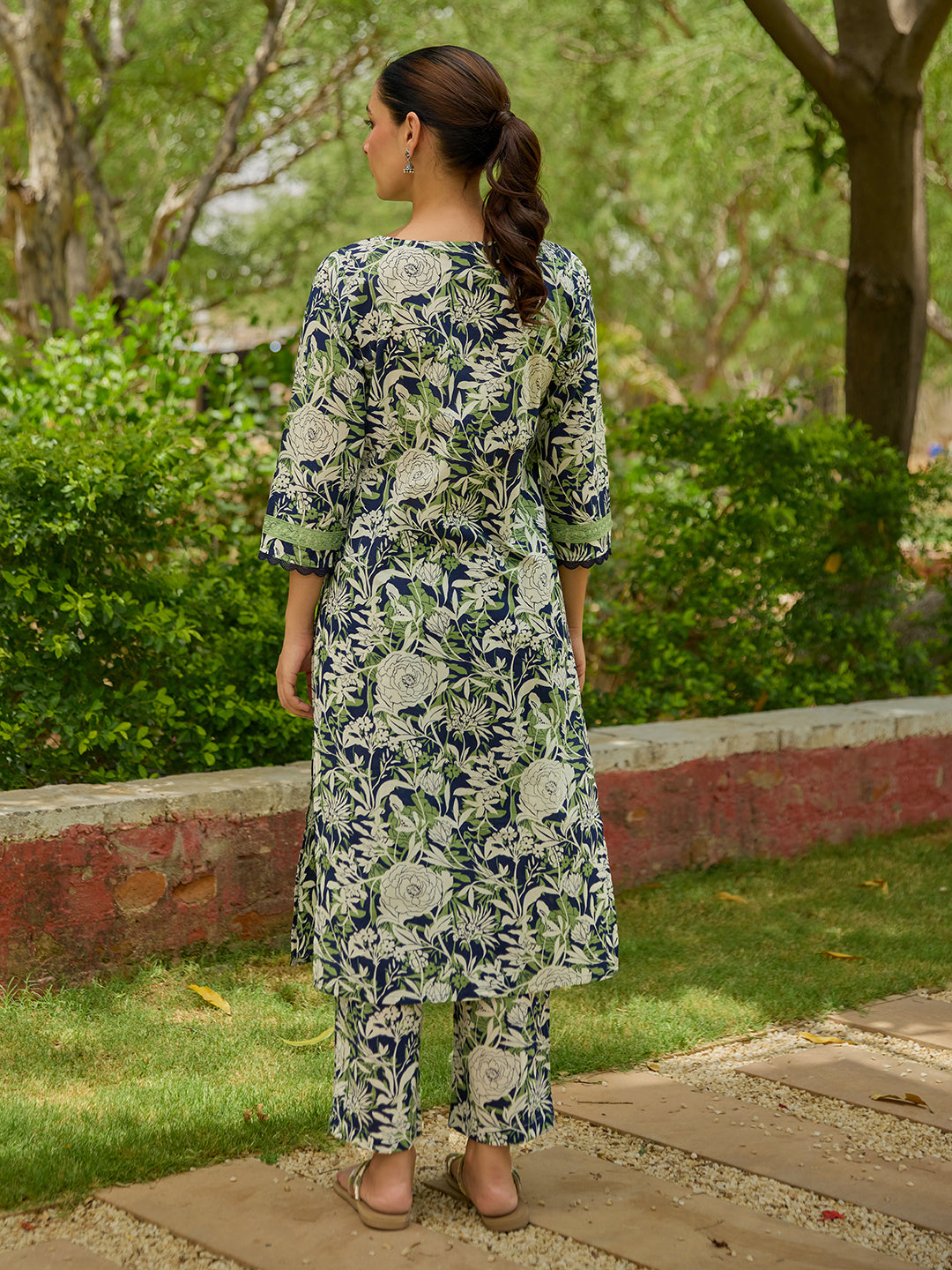 Women's Printed Cotton Kurta Set