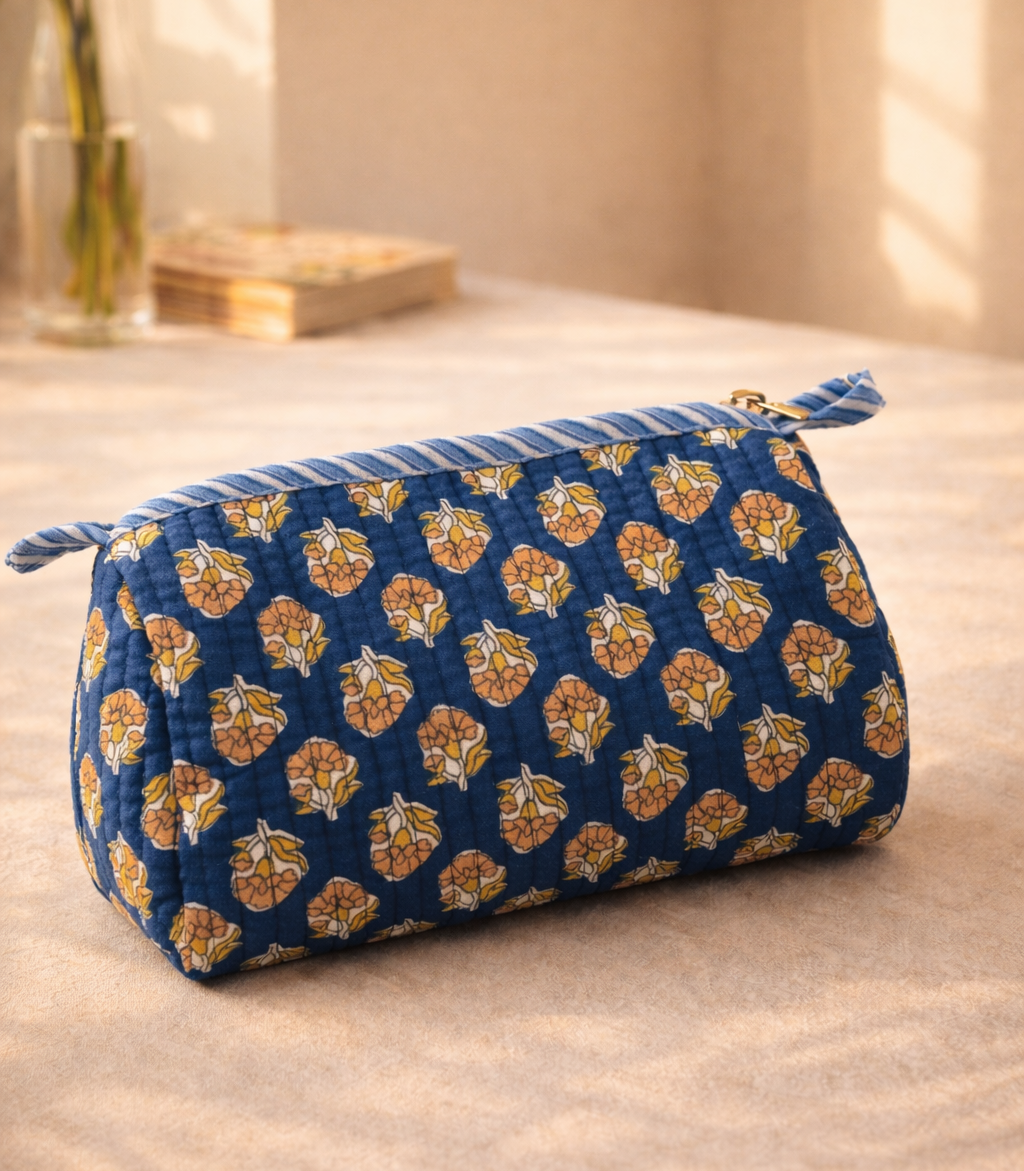 🎁 Quilted Cotton Pouch